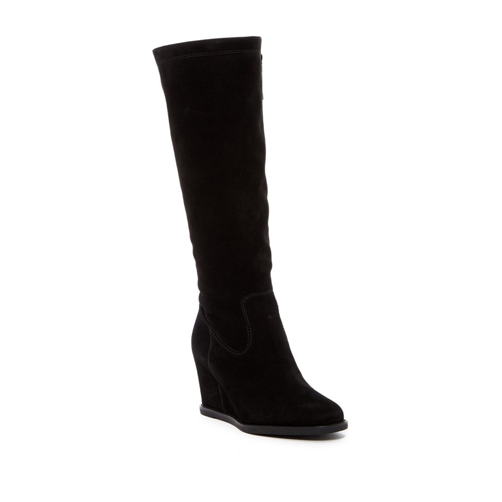 Johnston and Murphy Black Rebecca Wedge Boot 7M